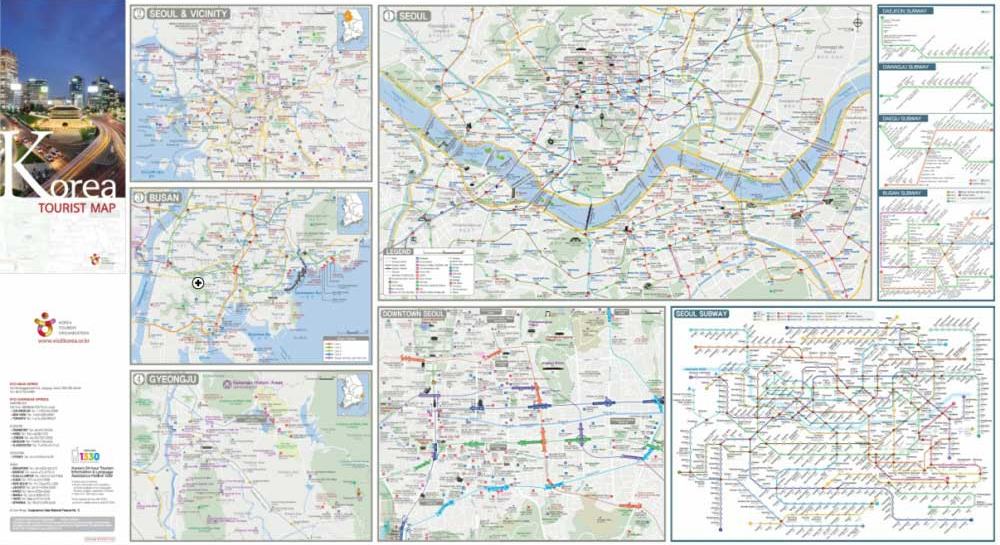 Korea Tourist Map (Area Map)